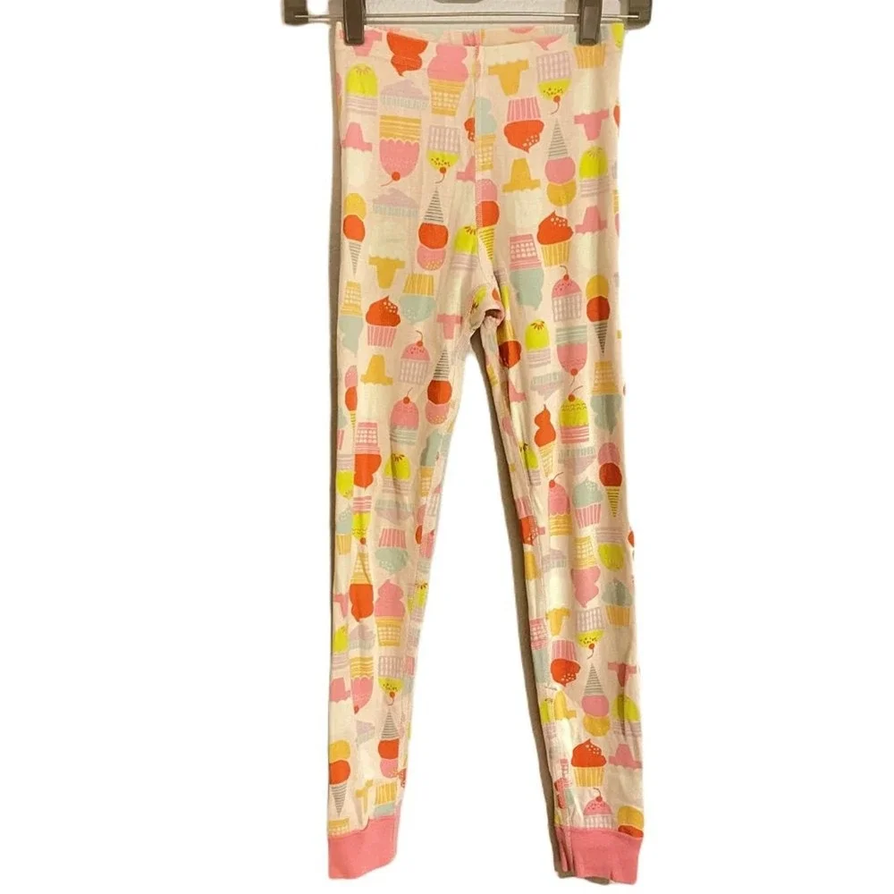 Hanna Andersson Kids Girls Pink/Multicolor Cupcake Kimono Pajama Set Size 10 - Picture 4 of 14